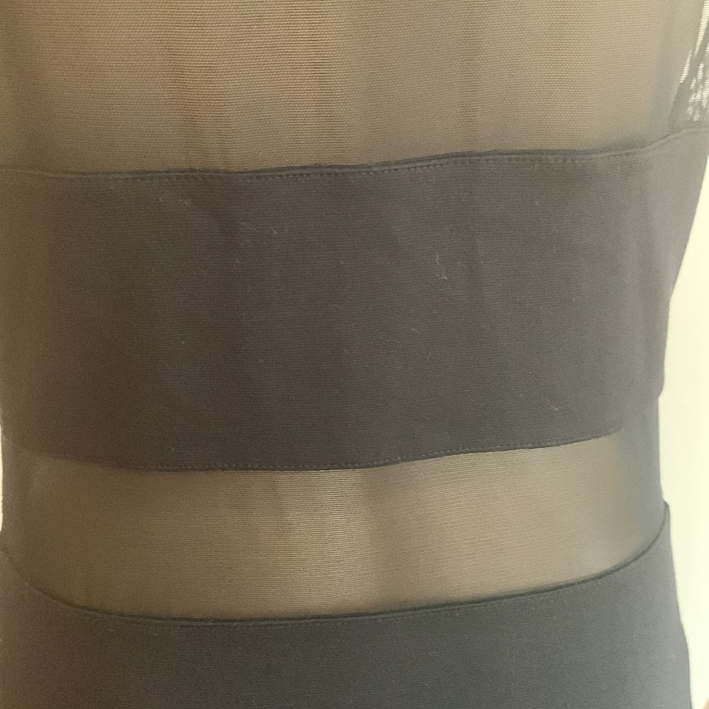 EXPRESS LIKE NEW Knit & Sheer Fabric Dress - Picture 9 of 11